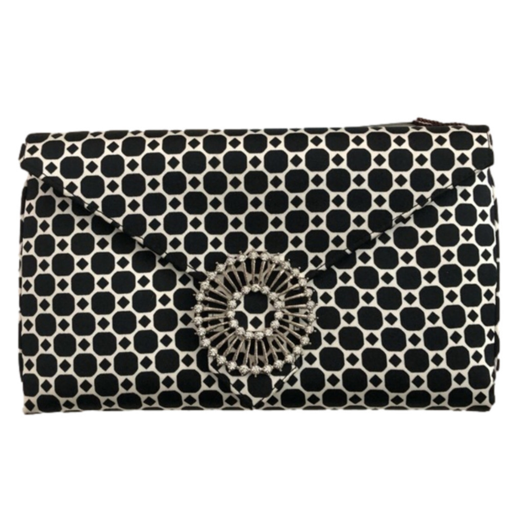 Charlie Silver Black and white Clutch